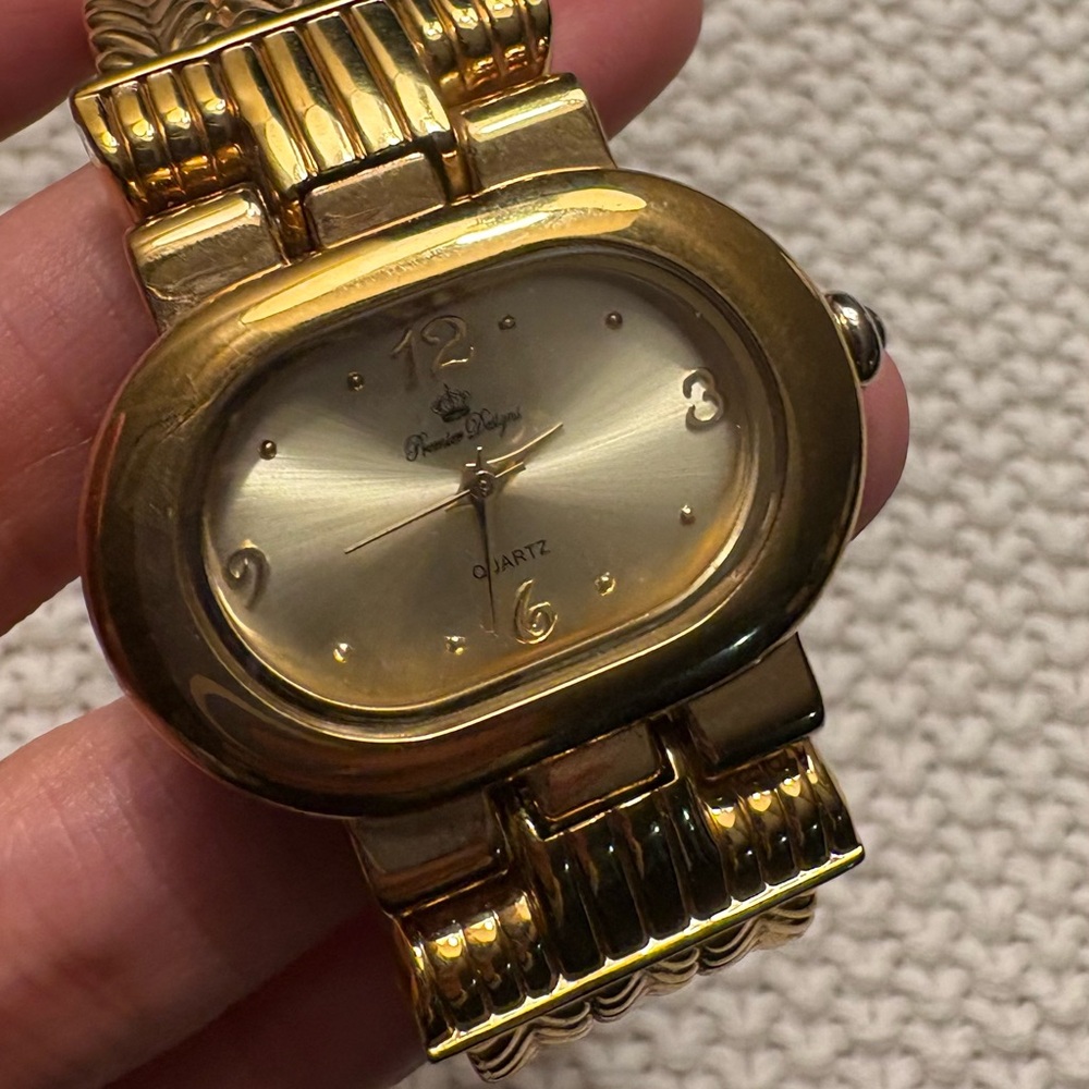 Pierre Cardin Gold-Tone Oval Watch